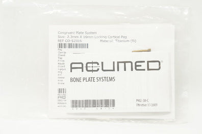 Acumed CO-S2316 Congruent Plate System 2.3mm x 16mm Locking Cortical Peg